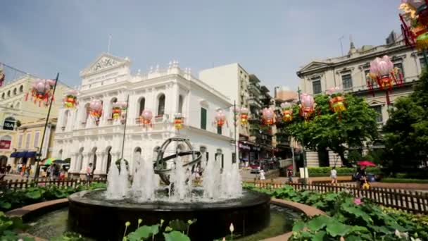 Historische centrum van Macau — Stockvideo