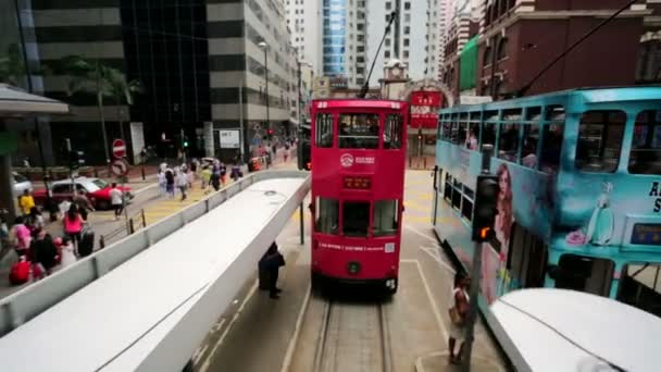 Hong kong uitzicht op de stad — Stockvideo