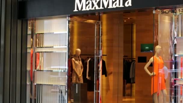 Max Mara obchod v Hong Kongu — Stock video