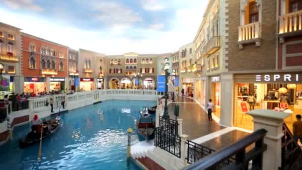 Venetiaanse shopping mall — Stockvideo
