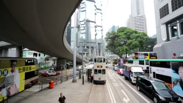 Hong kong stadsutsikt — Stockvideo