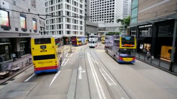 Hong kong uitzicht op de stad — Stockvideo