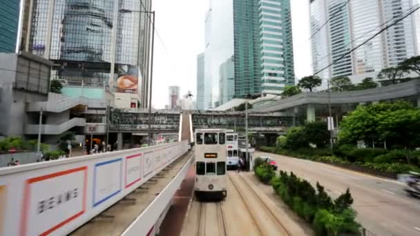 Hong kong uitzicht op de stad — Stockvideo