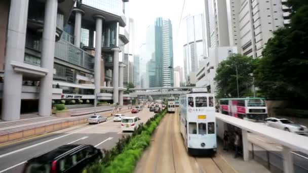 Hong Kong vista de la ciudad — Vídeos de Stock