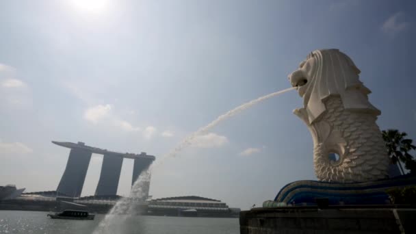 Merlion i Marina Bay Sands — Wideo stockowe