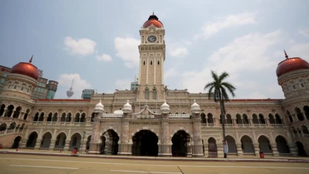 Edificio Sultan Abdul Samad — Vídeo de stock