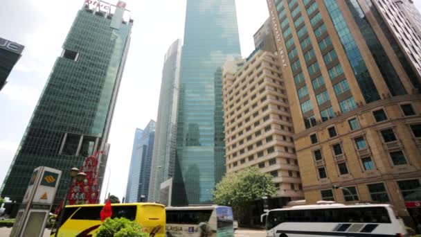 Raffles Place distrikt — Stockvideo