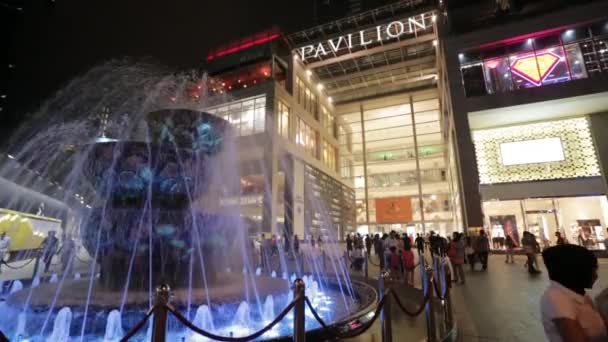 Fontana al centro commerciale Bukit Bintang — Video Stock