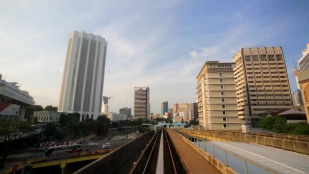 Citview z mouving pociąg Lrt — Wideo stockowe