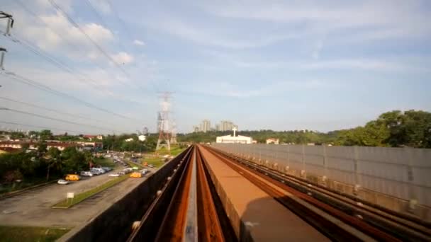 Движущийся поезд — стоковое видео