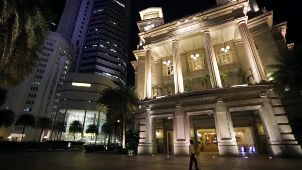 Fullerton hotel singapore — Stock video