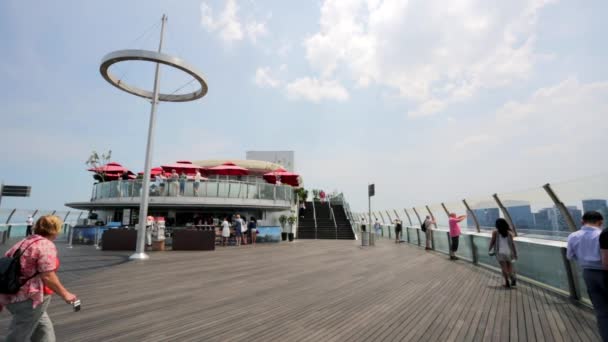 Turistas que visitan SkyPark — Vídeo de stock