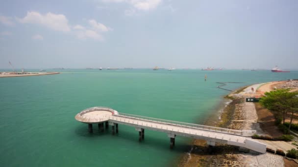 Jetty of Marina Barrage — Stock Video