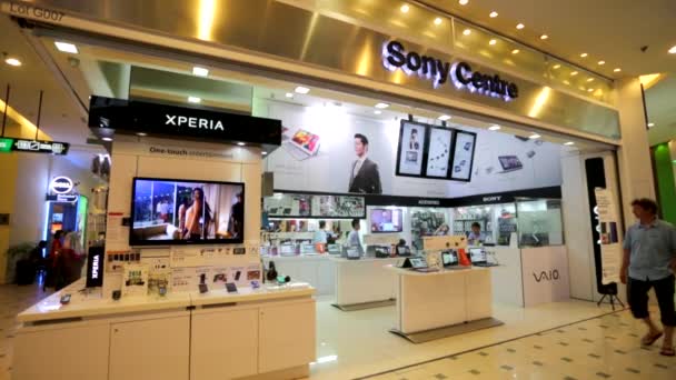 Sony center store at Low Yat Plaza — Stock Video