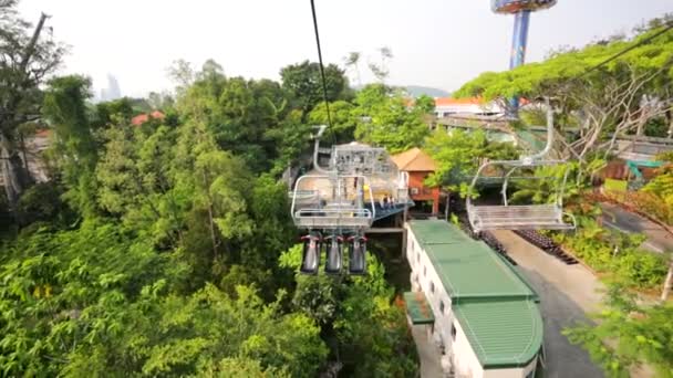 Skyride cable car — Stock Video