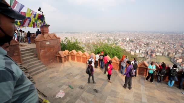 Vista da paisagem urbana de Kathmandu — Vídeo de Stock