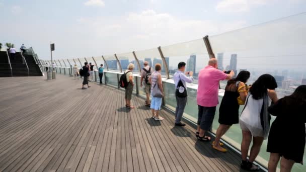 Tourists visiting SkyPark — Stock Video