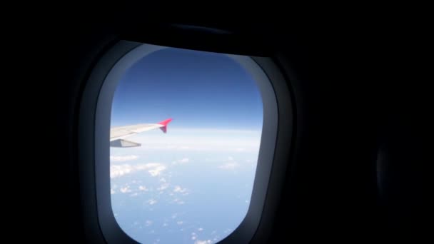 View from airplane window — Stock Video