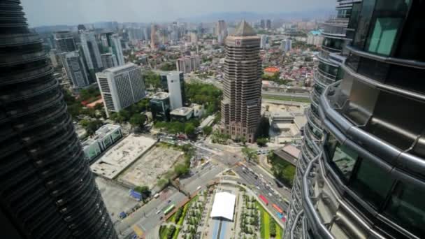 Ponte cielo di Petronas Twin Towers — Video Stock