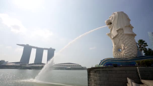 Merlion i Marina Bay Sands — Wideo stockowe