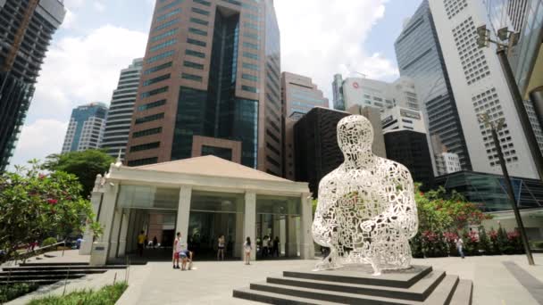 "Сингапурская статуя души — стоковое видео
