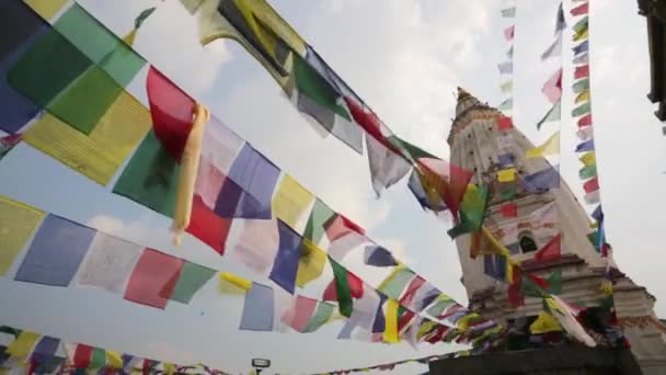 Monkey temple in Kathmandu — Stock Video