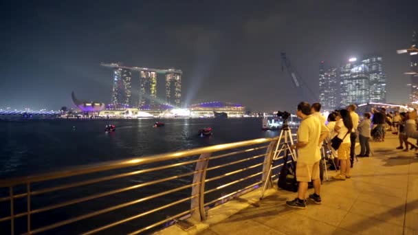 Spettacolo di luci del Marina Bay Sands — Video Stock