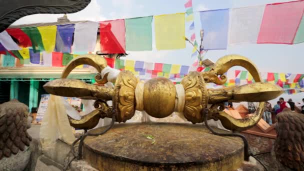 Monkey temple in Kathmandu — Stock Video