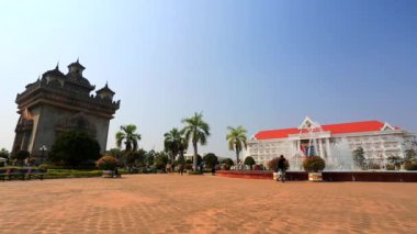 Patuxai park görünümünü