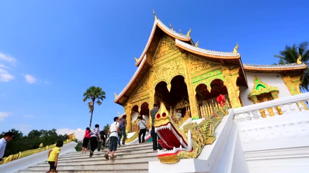 Tourists visiting Royal Palace — Stock Video