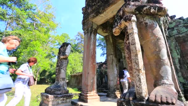 Preah khan tempel — Stockvideo