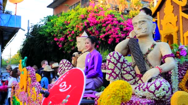 38: e årsdagen Chiang Mai Flower Festival — Stockvideo