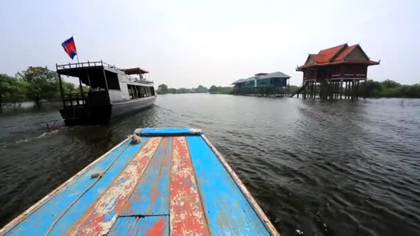 Floating village view — Stock Video