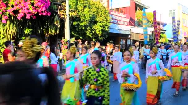 38th Anniversary Chiang Mai Flower Festival — Stock Video