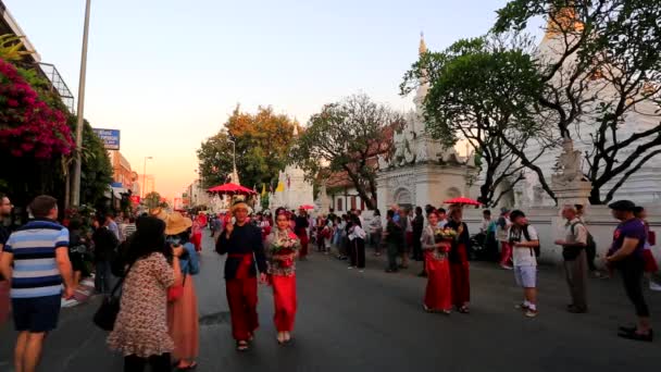 38ste verjaardag Chiang Mai Bloemenfestival — Stockvideo