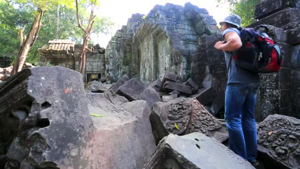 Beng Melea tempel — Stockvideo