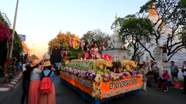 Aniversário de 38 anos Chiang Mai Flower Festival — Vídeo de Stock