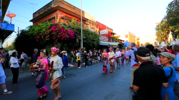 38ste verjaardag Chiang Mai Bloemenfestival — Stockvideo