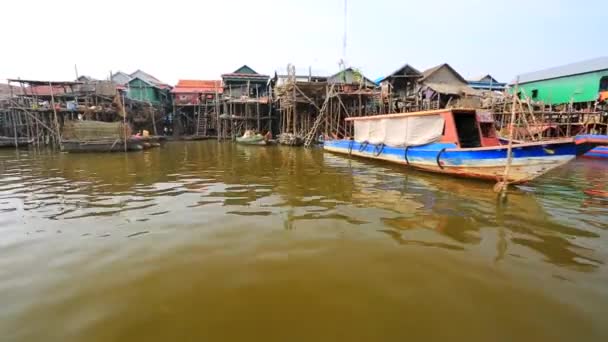 Floating village view — Stock Video