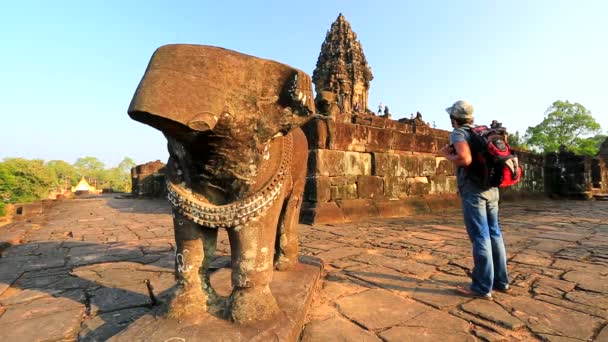 Храм Баконг в Ангкоре — стоковое видео