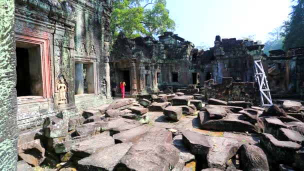 Preah khan tempel — Stockvideo