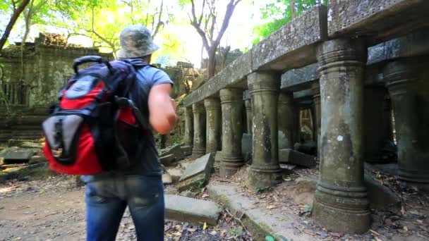 Beng Melea tempel — Stockvideo