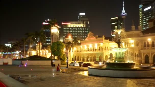 Merdeka plein in kuala lumpur — Stockvideo