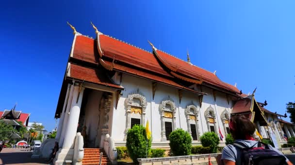 WAT chedi luang Tapınağı — Stok video