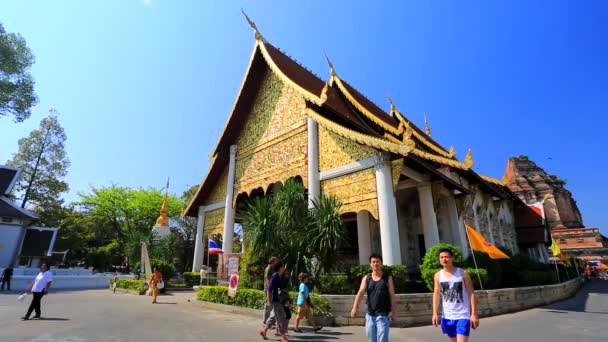 Wat Чеді Луанг храм — стокове відео