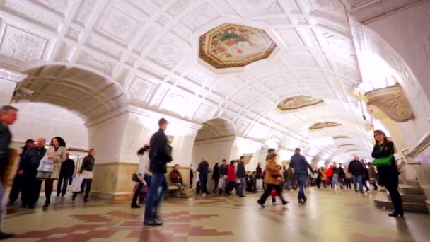 Stazione della metropolitana Belorusskaya — Video Stock
