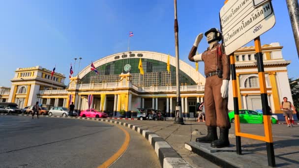 Bangkok central train station — Stock Video