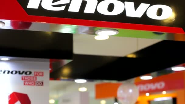 Lenovo butik i Kuala Lumpur — Stockvideo