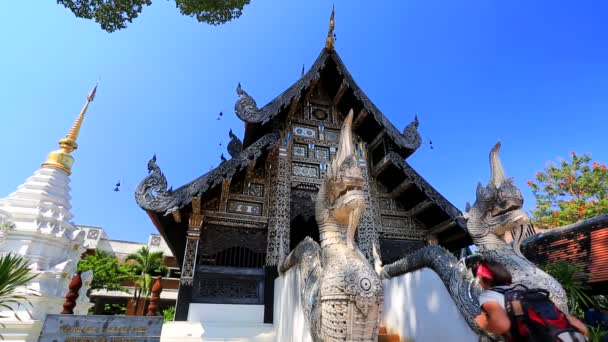 Templo Wat chedi luang — Vídeo de stock