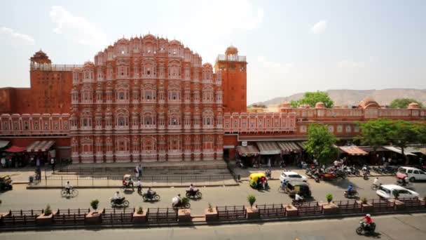 Hawa Mahal, Paleis van wind. — Stockvideo